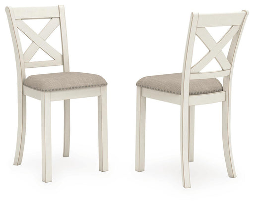 Robbinsdale - Upholstered Barstool (Set of 2) - Antique White – Stool Sets by Signature Design by Ashley® at Furniture Wholesale Plus , Nashville furniture store