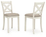 Robbinsdale - Upholstered Barstool (Set of 2) - Antique White – Stool Sets by Signature Design by Ashley® at Furniture Wholesale Plus , Nashville furniture store