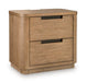 Pamaria - Two Drawer Night Stand - Light Brown – Nightstands w/ Charging Stations by Signature Design by Ashley® at Furniture Wholesale Plus , Nashville furniture store
