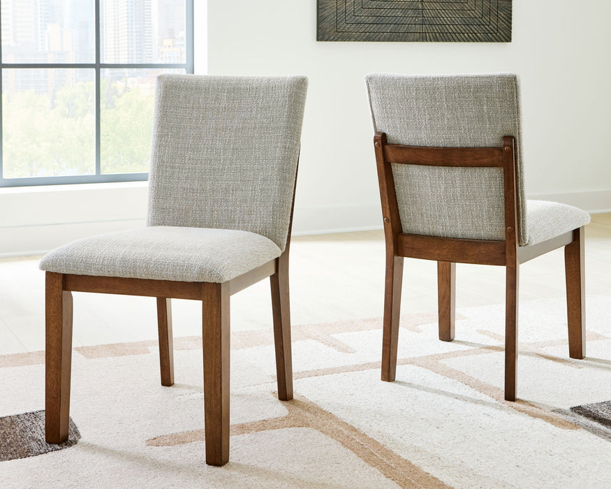 Kraeburn - Dining Upholstered Side Chair (Set of 2) - Beige / Brown – Chair Sets by Signature Design by Ashley® at Furniture Wholesale Plus , Nashville furniture store