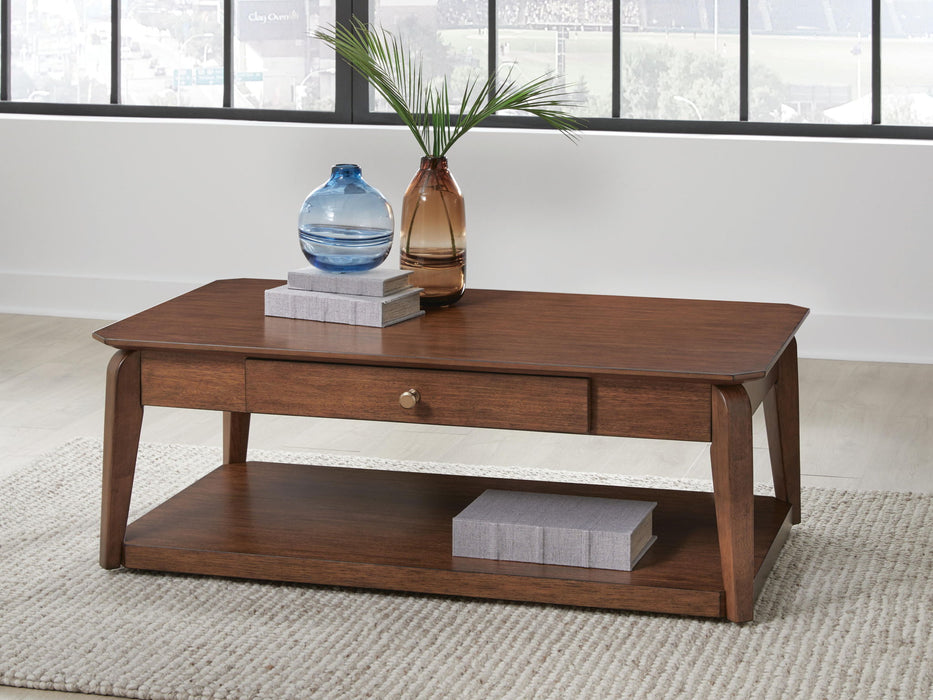 Trenmour - Rectangular Cocktail Table - Medium Brown – Cocktail Tables by Signature Design by Ashley® at Furniture Wholesale Plus , Nashville furniture store