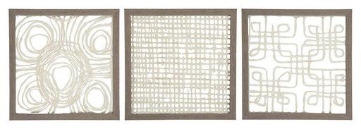 Odella - Cream / Taupe - Wall Decor Set (Set of 3) - Premium Wall Decor from Signature Design by Ashley® - Just $118! Shop now at Furniture Wholesale Plus  We are the best furniture store in Nashville, Hendersonville, Goodlettsville, Madison, Antioch, Mount Juliet, Lebanon, Gallatin, Springfield, Murfreesboro, Franklin, Brentwood