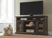 Roddinton - 2 Pc. - 74" TV Stand with Electric Infrared Fireplace Insert - Dark Brown – Fireplace TV Stands by Signature Design by Ashley® at Furniture Wholesale Plus , Nashville furniture store