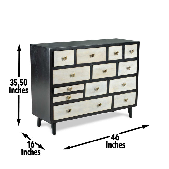 Papillon - 13 Drawers Sideboard - Black – Sideboards by Steve Silver Furniture at Furniture Wholesale Plus , Nashville furniture store