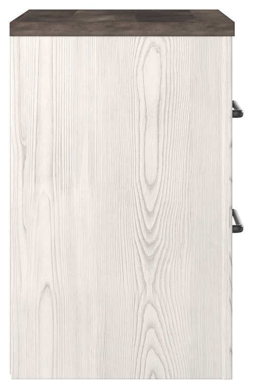 Gerridan - Two Drawer Night Stand - White / Gray – Accent Nightstands by Signature Design by Ashley® at Furniture Wholesale Plus , Nashville furniture store