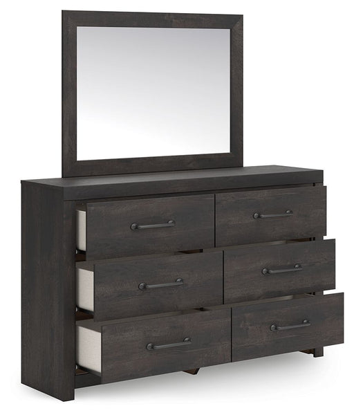 Hollivern - Dresser And Mirror - Dark Gray – Dresser & Mirror by Signature Design by Ashley® at Furniture Wholesale Plus , Nashville furniture store