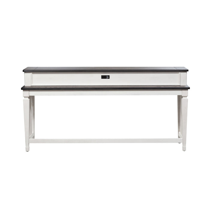 Allyson Park - Console Bar Table - Wirebrushed White / Charcoal – Console Tables by Liberty Furniture at Furniture Wholesale Plus , Nashville furniture store