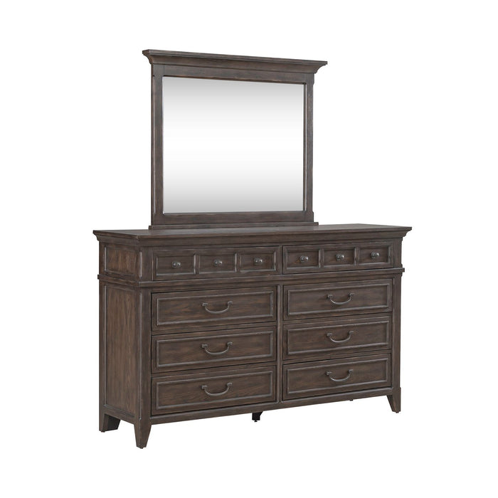 Paradise Valley - Dresser & Mirror - Saddle Brown – Dresser & Mirror by Liberty Furniture at Furniture Wholesale Plus , Nashville furniture store