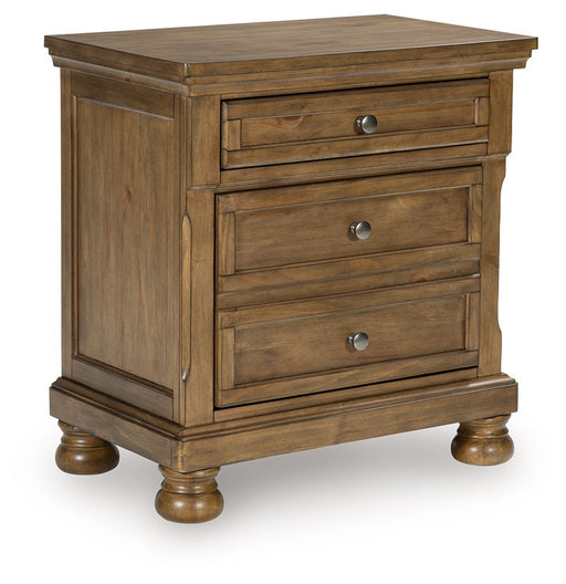Feddinger - Two Drawer Night Stand - Medium Brown – Accent Nightstands by Signature Design by Ashley® at Furniture Wholesale Plus , Nashville furniture store