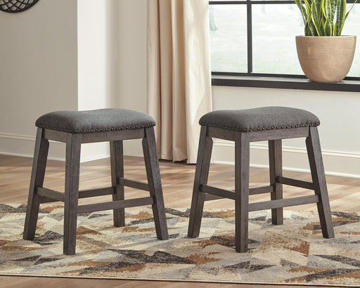 Caitbrook - Upholstered Stool (Set of 2) - Gray – Stool Sets by Signature Design by Ashley® at Furniture Wholesale Plus , Nashville furniture store