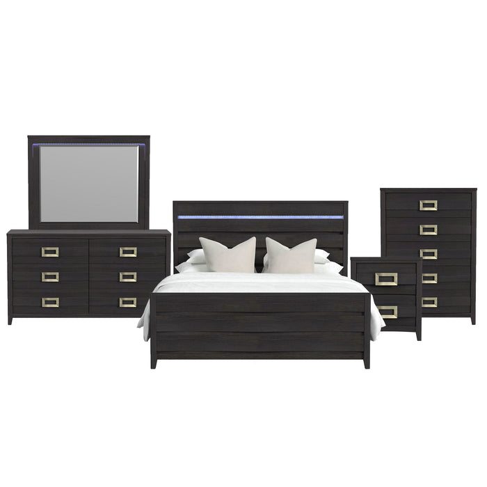 Tobias - Bedroom Set With LED – 3 Piece Bedroom Sets by Elements International at Furniture Wholesale Plus , Nashville furniture store