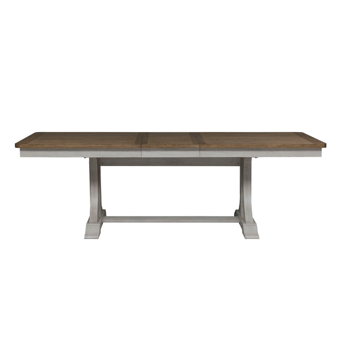 Farmhouse Reimagined - Trestle Table Set – 5 Piece Dining Room Sets by Liberty Furniture at Furniture Wholesale Plus , Nashville furniture store