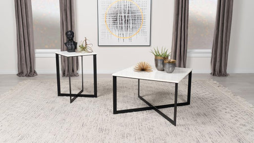 Tobin - Marble Top Coffee And End Table Set – Table Sets by Coaster Fine Furniture at Furniture Wholesale Plus , Nashville furniture store