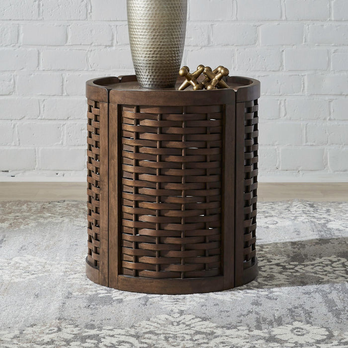 Warren Park - Round End Table - Coffee Brown – End Tables by Liberty Furniture at Furniture Wholesale Plus , Nashville furniture store