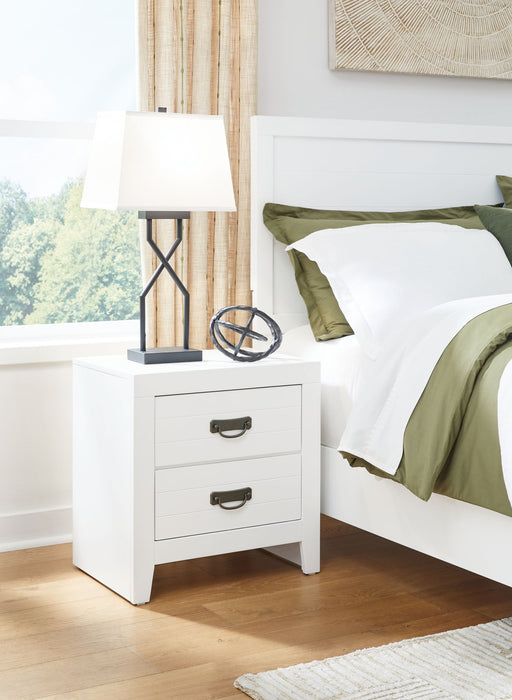 Binterglen - Two Drawer Night Stand - White – Accent Nightstands by Signature Design by Ashley® at Furniture Wholesale Plus , Nashville furniture store