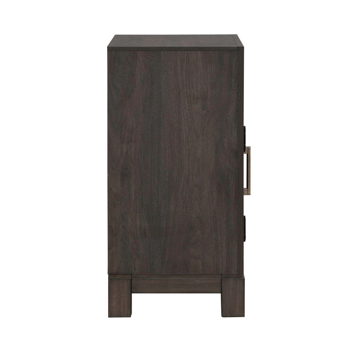 Modern Edge - Bedside Chest With Charging Station - Caffe – Bedside Chests by Liberty Furniture at Furniture Wholesale Plus , Nashville furniture store