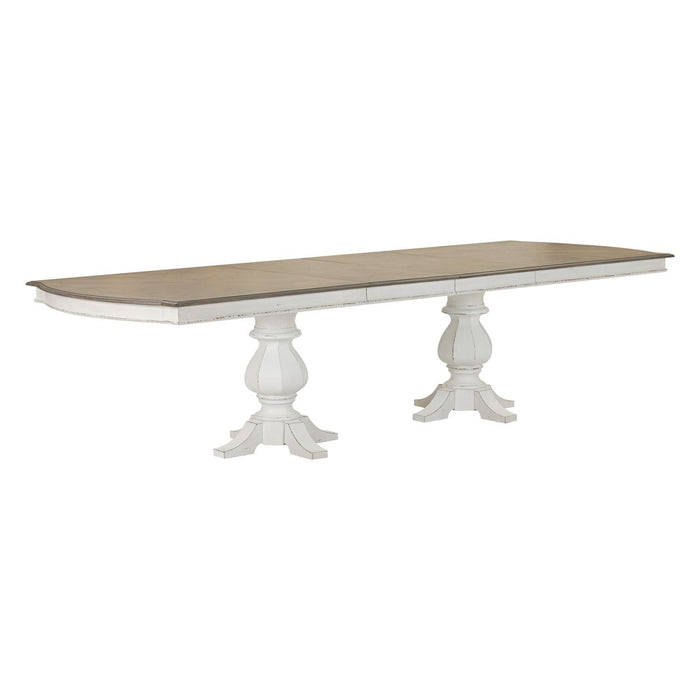 Magnolia Manor - Double Pedestal Table - Antique White – Dining Tables by Liberty Furniture at Furniture Wholesale Plus , Nashville furniture store