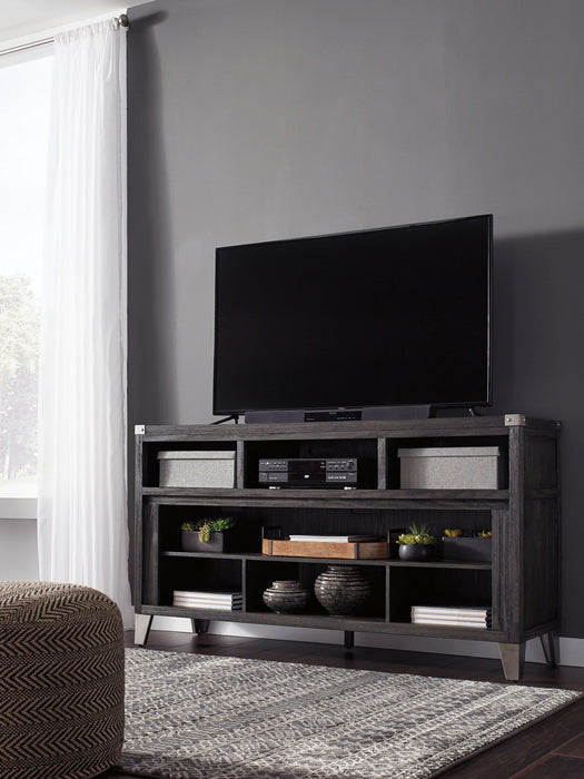 Todoe - LG TV Stand w/Fireplace Option - Gray – TV Stands by Signature Design by Ashley® at Furniture Wholesale Plus , Nashville furniture store