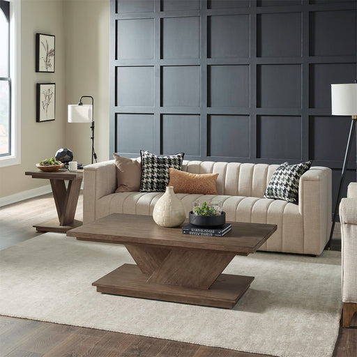 Aspen Sky - 3 Piece Table Set - Weathered Saddle Brown – Table Sets by Liberty Furniture at Furniture Wholesale Plus , Nashville furniture store