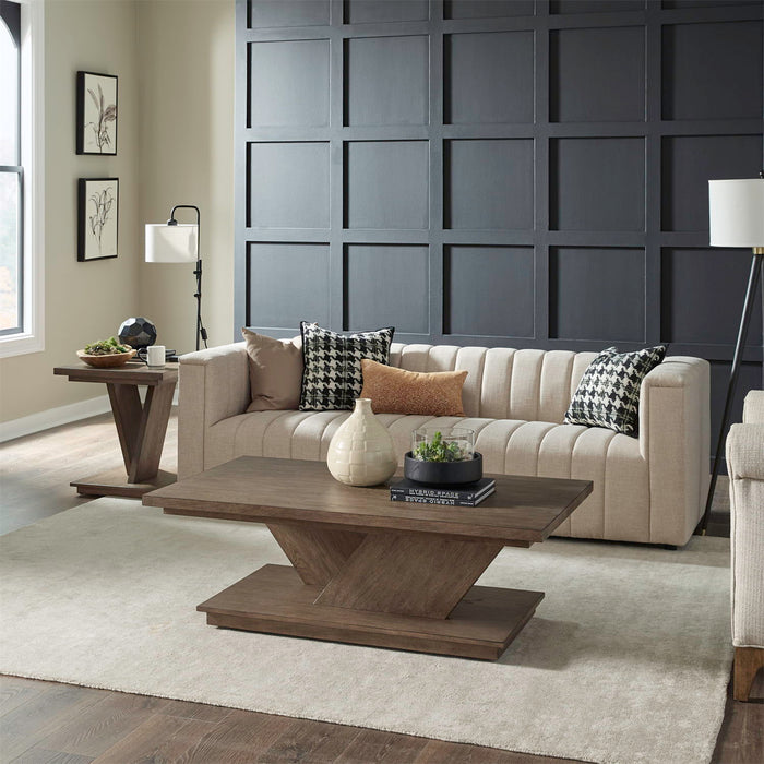 Aspen Sky - 3 Piece Table Set - Weathered Saddle Brown – Table Sets by Liberty Furniture at Furniture Wholesale Plus , Nashville furniture store