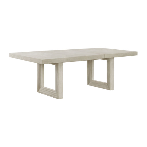 Avalanche - Rectangular Dining Table With 18" Leaf - Antique White – Dining Tables with Extensions by Elements International at Furniture Wholesale Plus , Nashville furniture store