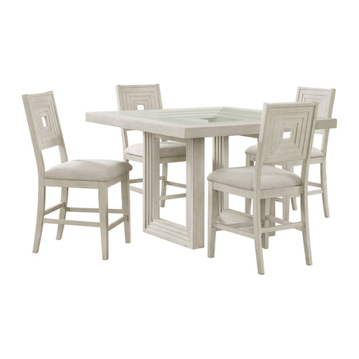 Avalanche - Square Counter Height Dining Set – 5 Piece Dining Room Sets by Elements International at Furniture Wholesale Plus , Nashville furniture store