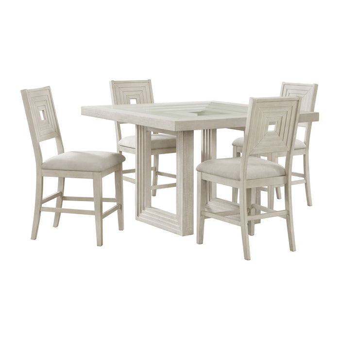 Avalanche - Square Counter Height Dining Set – 5 Piece Dining Room Sets by Elements International at Furniture Wholesale Plus , Nashville furniture store