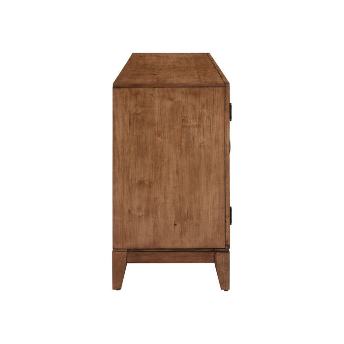 Shaker Lakes - 82" TV Console - Harvest Brown – TV Stands by Liberty Furniture at Furniture Wholesale Plus , Nashville furniture store