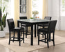 Lennon - 5 Piece Counter Height Table Set - Black / White - Premium 5 Piece Dining Room Sets from Crown Mark - Just $619! Shop now at Furniture Wholesale Plus  We are the best furniture store in Nashville, Hendersonville, Goodlettsville, Madison, Antioch, Mount Juliet, Lebanon, Gallatin, Springfield, Murfreesboro, Franklin, Brentwood