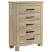 Oakglen - 5-Drawer Bedroom Chest Of Drawers - Weathered Oak – Accent Chests by Coaster Fine Furniture at Furniture Wholesale Plus , Nashville furniture store