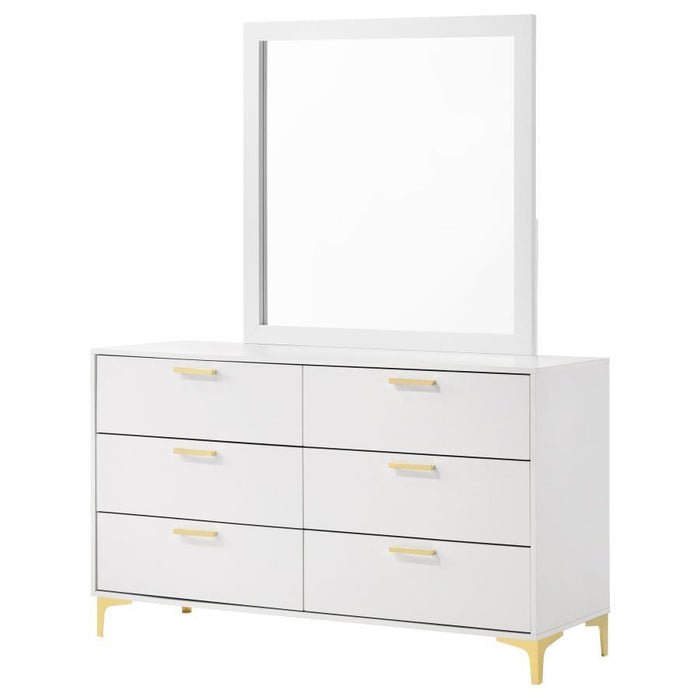 Kendall - 6-Drawer Dresser With Mirror – Dresser & Mirror by CoasterEveryday at Furniture Wholesale Plus , Nashville furniture store