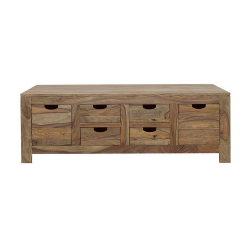 Esther - 6-Drawer Solid Wood Coffee Table - Natural – Coffee Tables by CoasterElevations at Furniture Wholesale Plus , Nashville furniture store