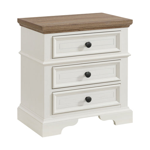 Eastwood - Youth 3-Drawer Nightstand - Brown And White – Nightstands by Elements International at Furniture Wholesale Plus , Nashville furniture store