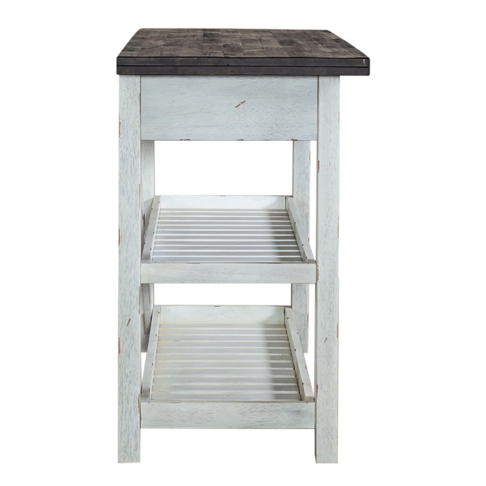 Farmhouse - Server - Two Tone White / Wood Tone – Servers by Liberty Furniture at Furniture Wholesale Plus , Nashville furniture store