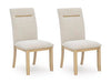 Lasinger - Dining Upholstered Side Chair (Set of 2) - Light Brown – Chair Sets by Signature Design by Ashley® at Furniture Wholesale Plus , Nashville furniture store