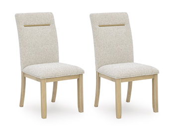 Lasinger - Dining Upholstered Side Chair (Set of 2) - Light Brown – Chair Sets by Signature Design by Ashley® at Furniture Wholesale Plus , Nashville furniture store