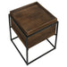 Ondrej - Square Accent Side Table Removable Tray - Dark Brown – Side Tables by CoasterEssence at Furniture Wholesale Plus , Nashville furniture store