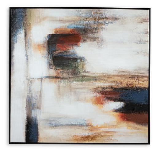 Pigeonford - Wall Art - White / Teal / Gold – Canvas Art by Signature Design by Ashley® at Furniture Wholesale Plus , Nashville furniture store