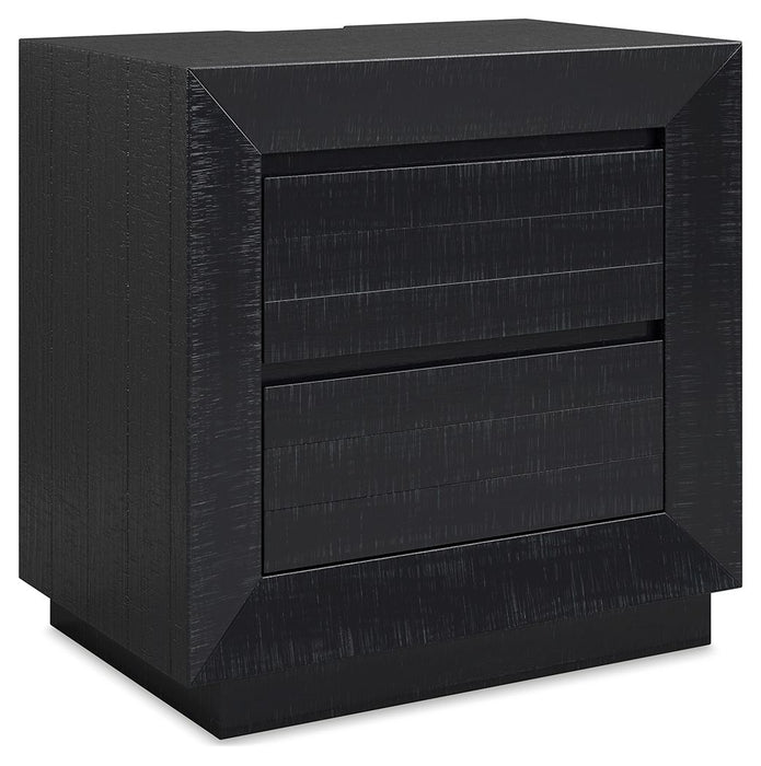 Londer - Two Drawer Night Stand - Black – Accent Nightstands by Millennium® by Ashley at Furniture Wholesale Plus , Nashville furniture store