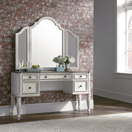Magnolia Manor - Vanity Mirror - Antique White – Vanity Mirrors by Liberty Furniture at Furniture Wholesale Plus , Nashville furniture store