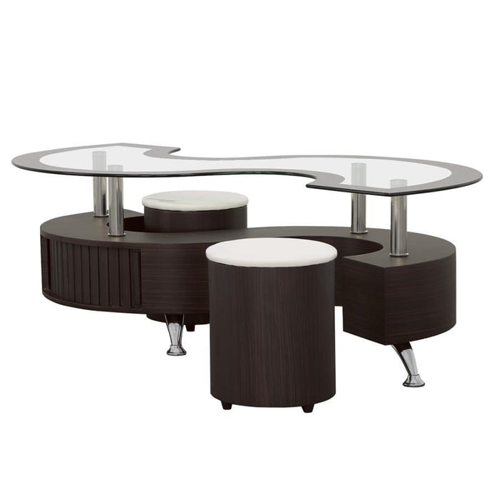 Buckley - 3 Piece Coffee Table And Stools Set – 3 Piece Living Room Sets by Coaster Fine Furniture at Furniture Wholesale Plus , Nashville furniture store