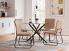 Pharwynn - 5 Pc. - Dining Room Table, 4 Side Chair - Black – 5 Piece Dining Room Sets by Signature Design by Ashley® at Furniture Wholesale Plus , Nashville furniture store