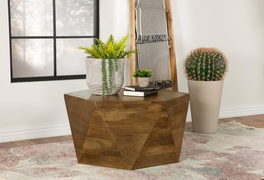 Zalika - Hexagonal Solid Mango Wood Table – End Tables by Coaster Fine Furniture at Furniture Wholesale Plus , Nashville furniture store