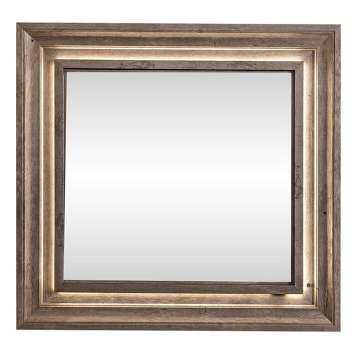 Horizons - Lighted Mirror - Graystone – Mirrors by Liberty Furniture at Furniture Wholesale Plus , Nashville furniture store