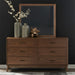 Century Modern - Dresser & Mirror - Walnut – Dresser & Mirror by Liberty Furniture at Furniture Wholesale Plus , Nashville furniture store