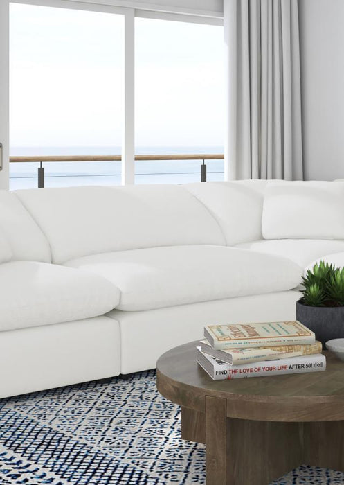 Raleigh - Boucle Upholstered Armless Chair - Ivory – Armless Chairs by Coaster Fine Furniture at Furniture Wholesale Plus , Nashville furniture store