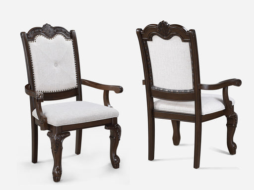 Kiera - Arm Chair (Set of 2) - Cherry Brown – Chair Sets by Crown Mark at Furniture Wholesale Plus , Nashville furniture store