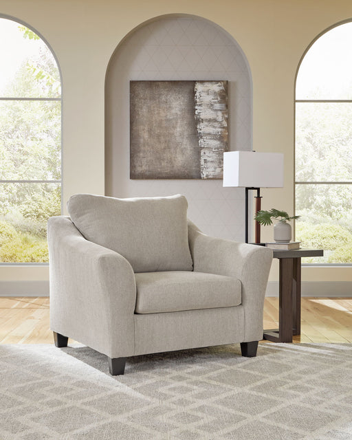Willarae - 2 Pc. - Chair And A Half, Ottoman - Taupe – Stationary Chair & Ottoman by Benchcraft® at Furniture Wholesale Plus , Nashville furniture store