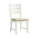 Park Creek - Ladder Back Side Chair (Set of 2) - Cottage White Finish – Chair Sets by Elements International at Furniture Wholesale Plus , Nashville furniture store