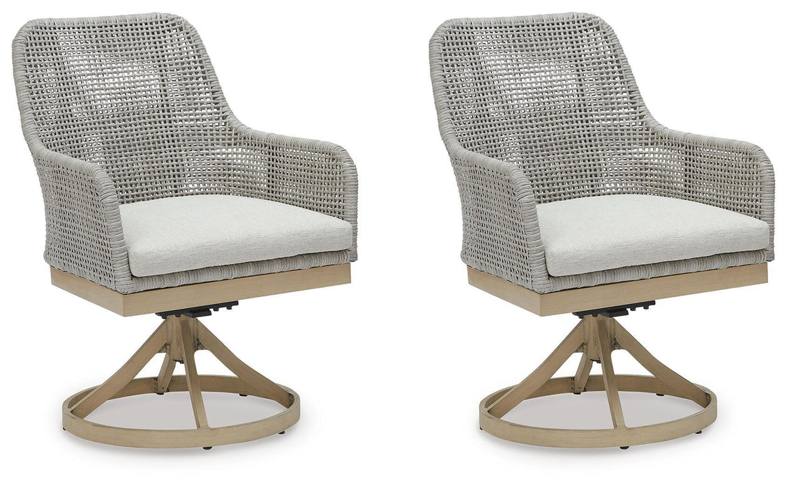 Seton Creek - Swivel Chair With Cushion (Set of 2) - Gray – Chair Sets by Signature Design by Ashley® at Furniture Wholesale Plus , Nashville furniture store